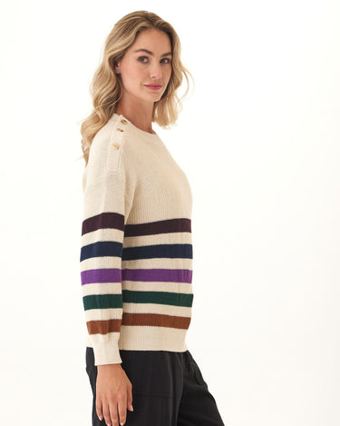 Simone Button Detail Sweater Womens Outerwear Sweater Threads 4 Thought 