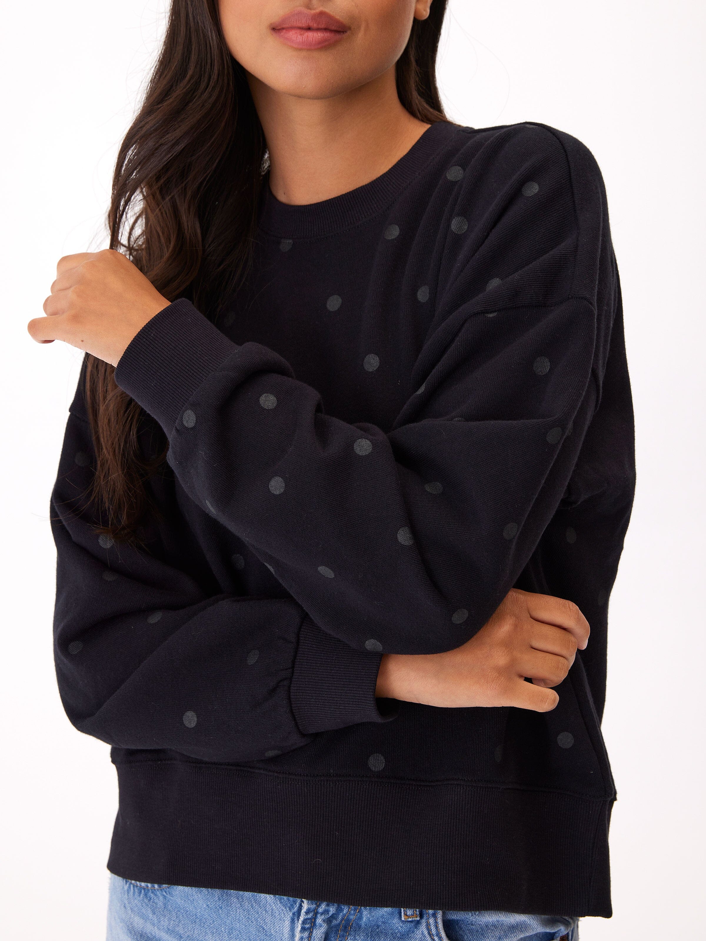 Naia Metallic Dot Pullover Womens Outerwear Sweatshirt Threads 4 Thought 