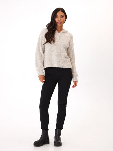 Tanisha Boucle Henley Hoodie Womens Outerwear Sweater Threads 4 Thought 