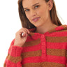Tanisha Summit Stripe Boucle Henley Hoodie Threads 4 Thought 