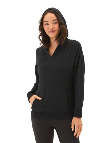 Raya Feather Fleece Pullover Hoodie Womens Outerwear Sweatshirt Threads 4 Thought 
