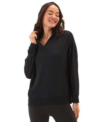 Raya Feather Fleece Pullover Hoodie Womens Outerwear Sweatshirt Threads 4 Thought 