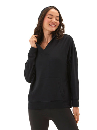 Raya Feather Fleece Pullover Hoodie Womens Outerwear Sweatshirt Threads 4 Thought 