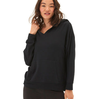 Raya Feather Fleece Pullover Hoodie Womens Outerwear Sweatshirt Threads 4 Thought 