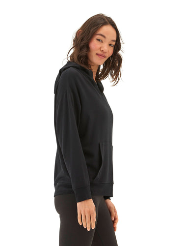 Raya Feather Fleece Pullover Hoodie Womens Outerwear Sweatshirt Threads 4 Thought 