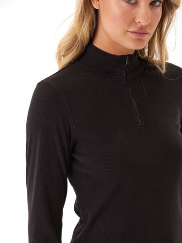 Roni Brushed Performance Rib 1/4 Zip Pullover Womens Outerwear Sweatshirt Threads 4 Thought 