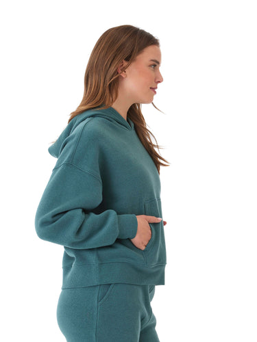 Marcellina Triblend Fleece Pullover Hoodie Womens Outerwear Sweatshirt Threads 4 Thought