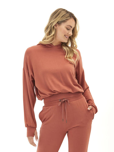 Wenda Feather Fleece Pullover Hoodie Womens Outerwear Sweatshirt Threads 4 Thought