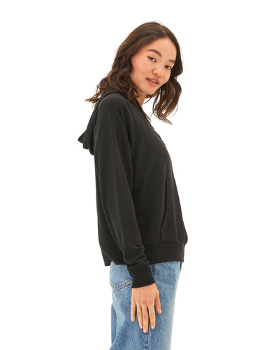 Diyanna Modal Terry Henley Hoodie Womens Outerwear Sweatshirt Threads 4 Thought 