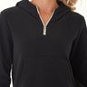Tyra Triblend Fleece Quarter Zip Hoodie Womens Outerwear Sweatshirt Threads 4 Thought 