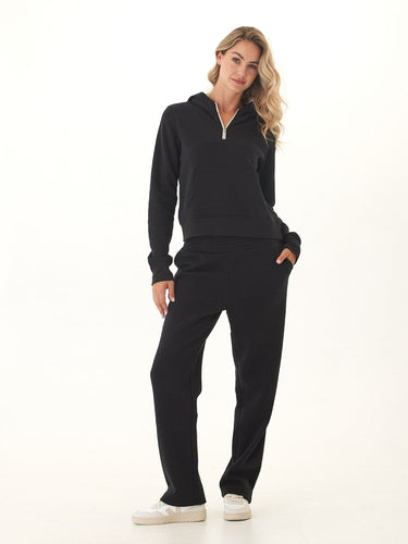 Tyra Triblend Fleece Quarter Zip Hoodie Womens Outerwear Sweatshirt Threads 4 Thought 