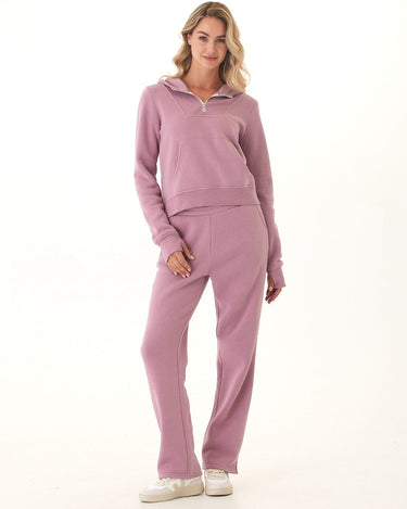 Tyra Triblend Fleece Quarter Zip Hoodie Womens Outerwear Sweatshirt Threads 4 Thought 