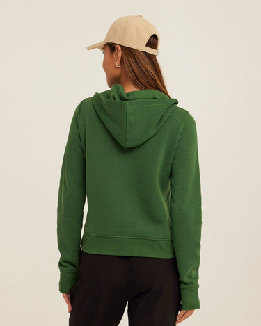 Tyra Triblend Fleece Quarter Zip Hoodie Womens Outerwear Sweatshirt Threads 4 Thought 