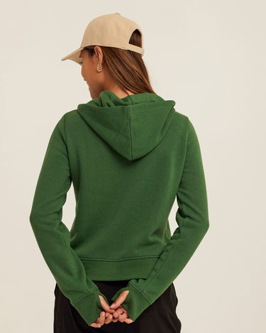 Tyra Triblend Fleece Quarter Zip Hoodie Womens Outerwear Sweatshirt Threads 4 Thought 