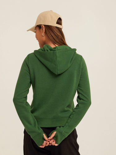 Tyra Triblend Fleece Quarter Zip Hoodie Womens Outerwear Sweatshirt Threads 4 Thought 