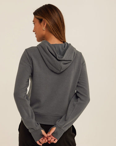 Tyra Triblend Fleece Quarter Zip Hoodie Womens Outerwear Sweatshirt Threads 4 Thought 