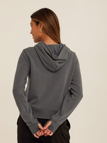 Tyra Triblend Fleece Quarter Zip Hoodie Womens Outerwear Sweatshirt Threads 4 Thought 
