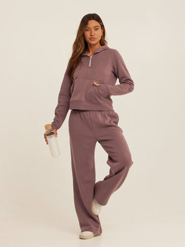 Tyra Triblend Fleece Quarter Zip Hoodie Womens Outerwear Sweatshirt Threads 4 Thought 