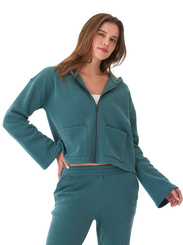 Raychelle Triblend Fleece Pocket Hoodie Womens Outerwear Sweatshirt Threads 4 Thought