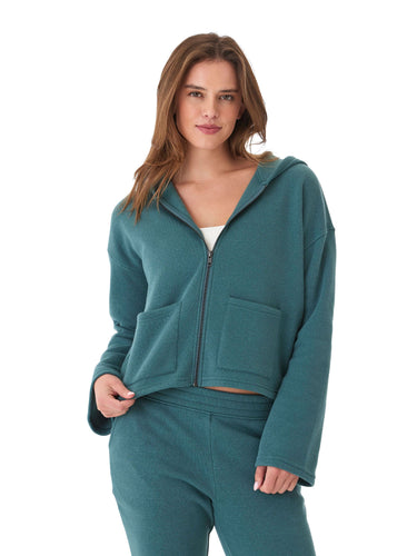 Raychelle Triblend Fleece Pocket Hoodie Womens Outerwear Sweatshirt Threads 4 Thought 