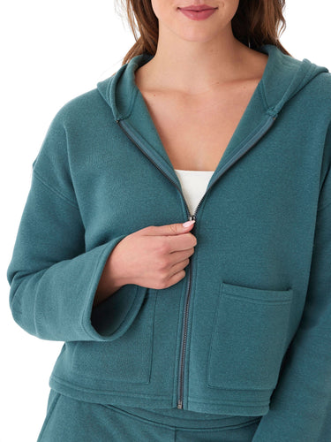 Raychelle Triblend Fleece Pocket Hoodie Womens Outerwear Sweatshirt Threads 4 Thought