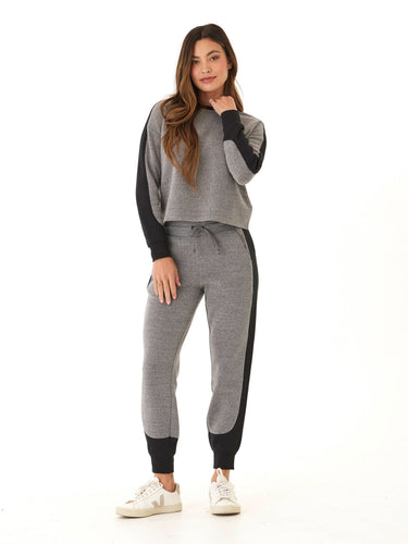Sloane Triblend Fleece Colorblock Jogger Womens Bottoms Sweatpants Threads 4 Thought 
