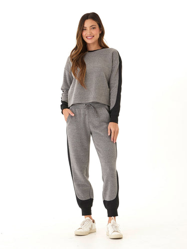 Sloane Triblend Fleece Colorblock Jogger Womens Bottoms Sweatpants Threads 4 Thought 