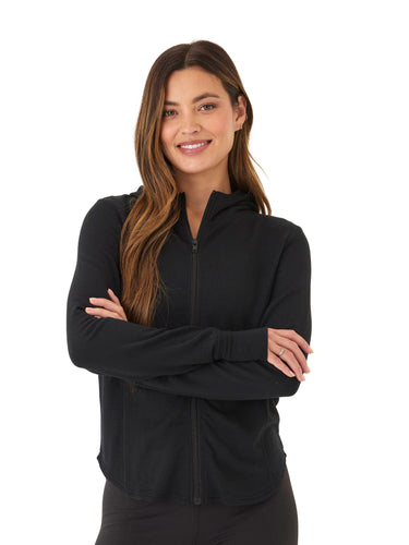 Ophelia Feather Fleece Zip Hoodie Womens Outerwear Sweatshirt Threads 4 Thought