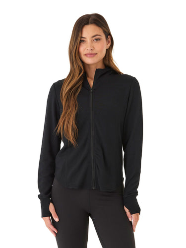 Ophelia Feather Fleece Zip Hoodie Womens Outerwear Sweatshirt Threads 4 Thought