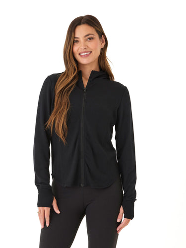 Ophelia Feather Fleece Zip Hoodie Womens Outerwear Sweatshirt Threads 4 Thought