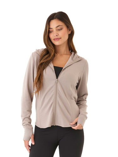 Ophelia Feather Fleece Zip Hoodie Womens Outerwear Sweatshirt Threads 4 Thought 