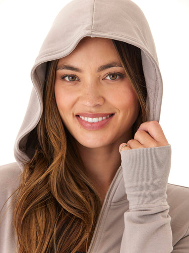 Ophelia Feather Fleece Zip Hoodie Womens Outerwear Sweatshirt Threads 4 Thought