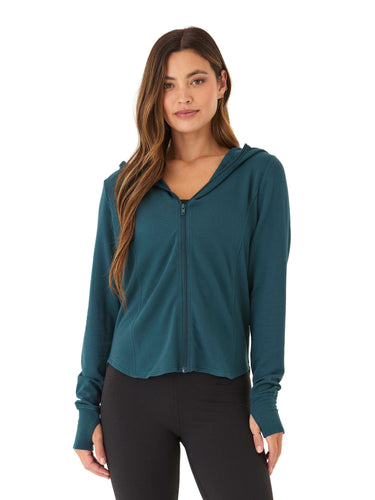 Ophelia Feather Fleece Zip Hoodie Womens Outerwear Sweatshirt Threads 4 Thought