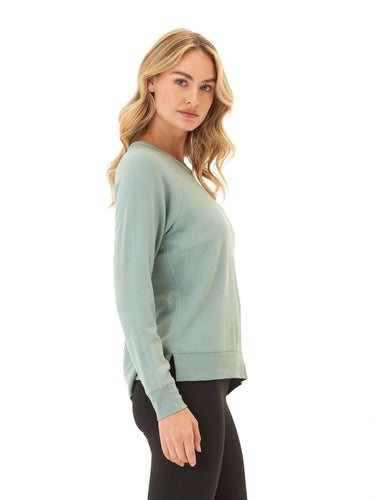 Danica Feather Fleece Criss Cross Pullover Threads 4 Thought