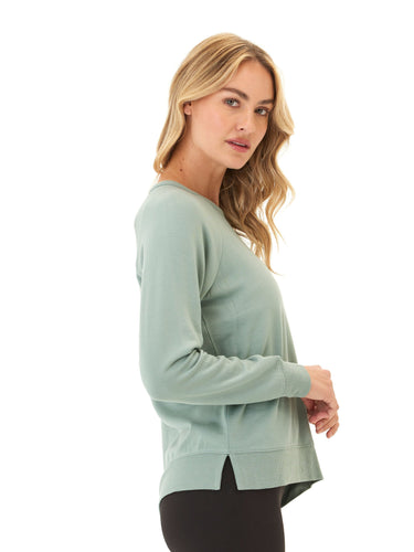 Danica Feather Fleece Criss Cross Pullover Threads 4 Thought