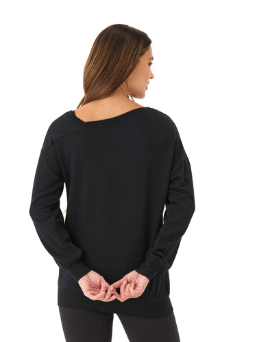 Merida Feather Fleece Asymmetrical Tunic Womens Tops Long Tee Threads 4 Thought 