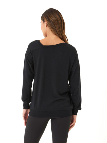 Merida Feather Fleece Asymmetrical Tunic Womens Tops Long Tee Threads 4 Thought 