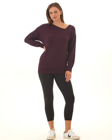 Merida Feather Fleece Asymmetrical Tunic Womens Tops Long Shirt Threads 4 Thought 