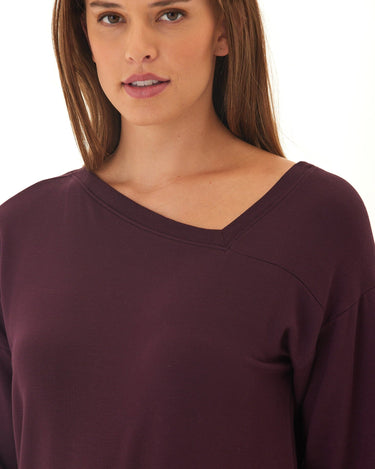 Merida Feather Fleece Asymmetrical Tunic Womens Tops Long Shirt Threads 4 Thought 