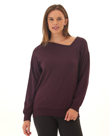 Merida Feather Fleece Asymmetrical Tunic Womens Tops Long Shirt Threads 4 Thought 