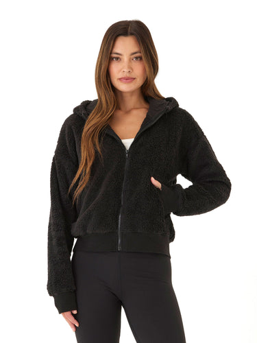 Izara Sherpa Full Zip Hoodie Womens Outerwear Jacket Threads 4 Thought