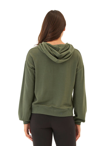 Tanisha Feather Fleece Henley Hoodie Womens Outerwear Sweatshirt Threads 4 Thought 