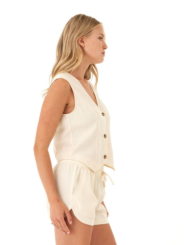 Kimora Breezy Linen Vest Womens Tops Tanks Threads 4 Thought 