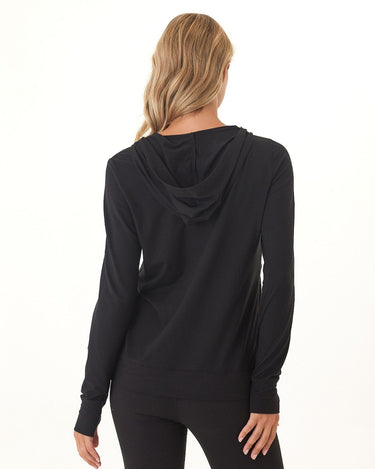 Gretchen Quarter Zip Luxe Jersey Hoodie Threads 4 Thought 