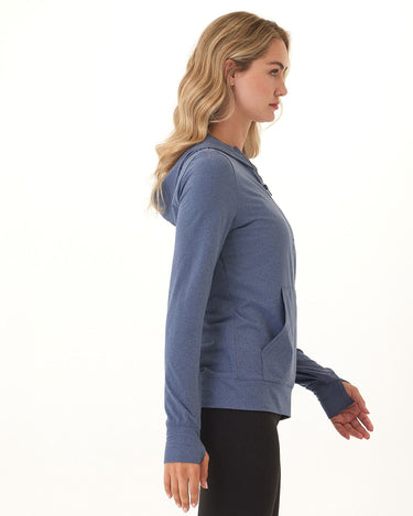 Gretchen Quarter Zip Luxe Jersey Hoodie Threads 4 Thought 