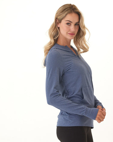 Gretchen Quarter Zip Luxe Jersey Hoodie Threads 4 Thought 