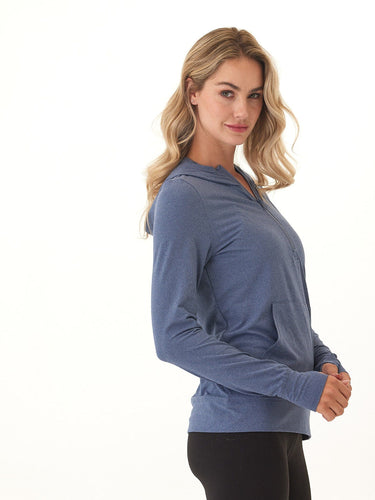 Gretchen Quarter Zip Luxe Jersey Hoodie Threads 4 Thought 