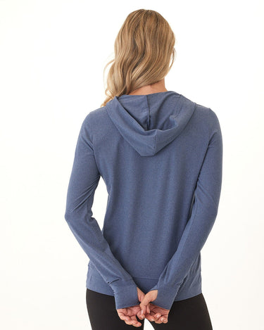 Gretchen Quarter Zip Luxe Jersey Hoodie Threads 4 Thought 