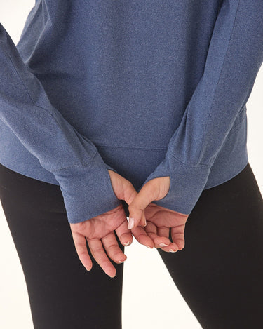 Gretchen Quarter Zip Luxe Jersey Hoodie Threads 4 Thought 