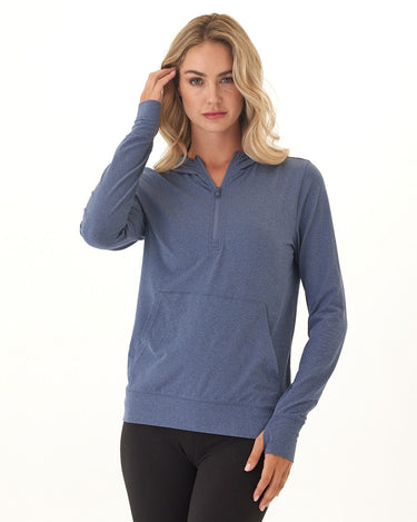 Gretchen Quarter Zip Luxe Jersey Hoodie Threads 4 Thought 
